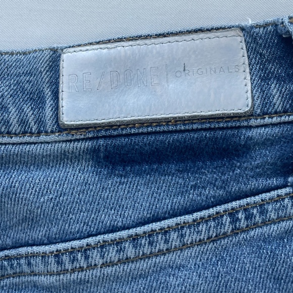 Re/Done High Rise Ankle Crop Jeans - Picture 3 of 10